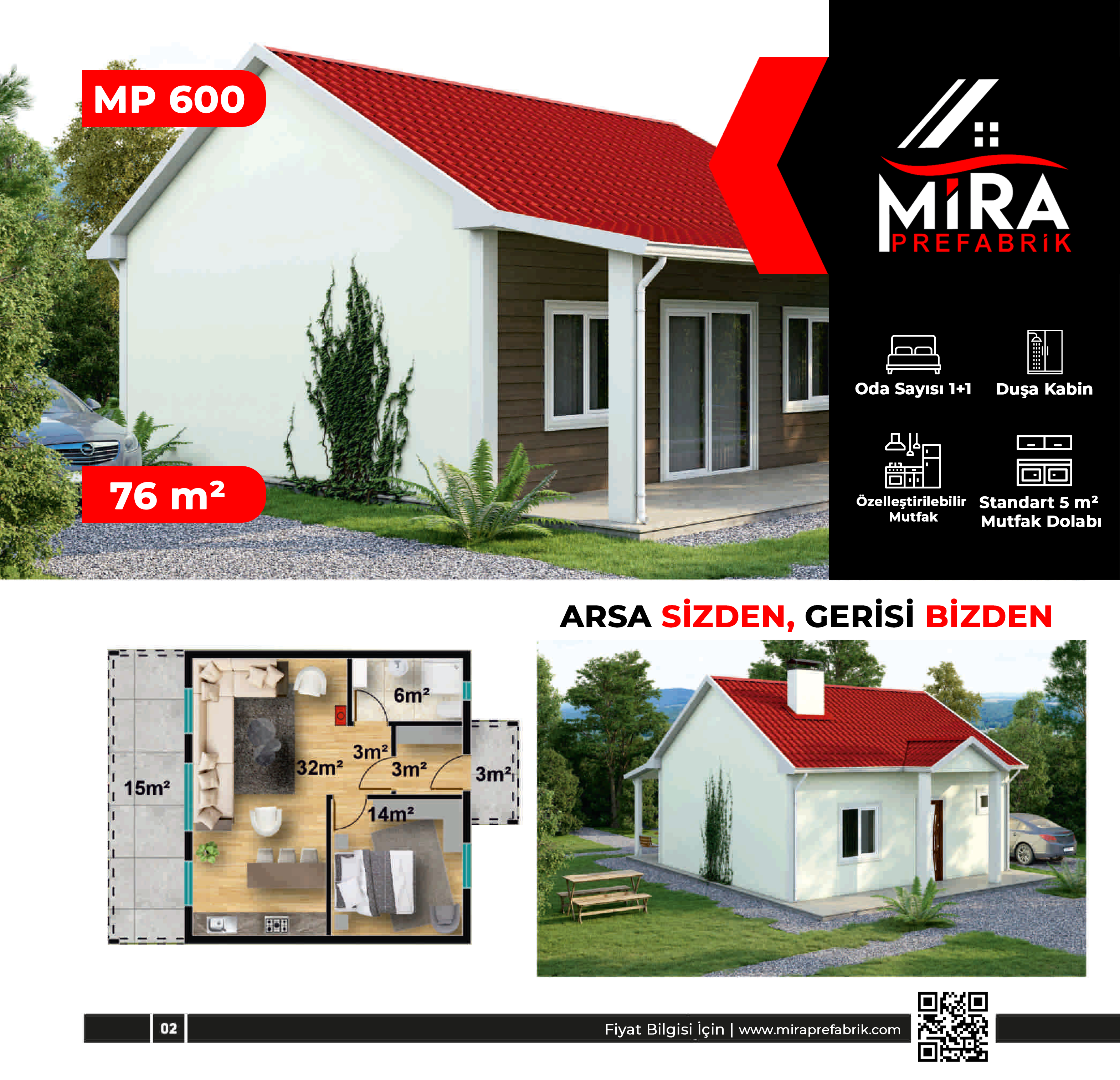 76 m² Çelik Ev Fiyatları