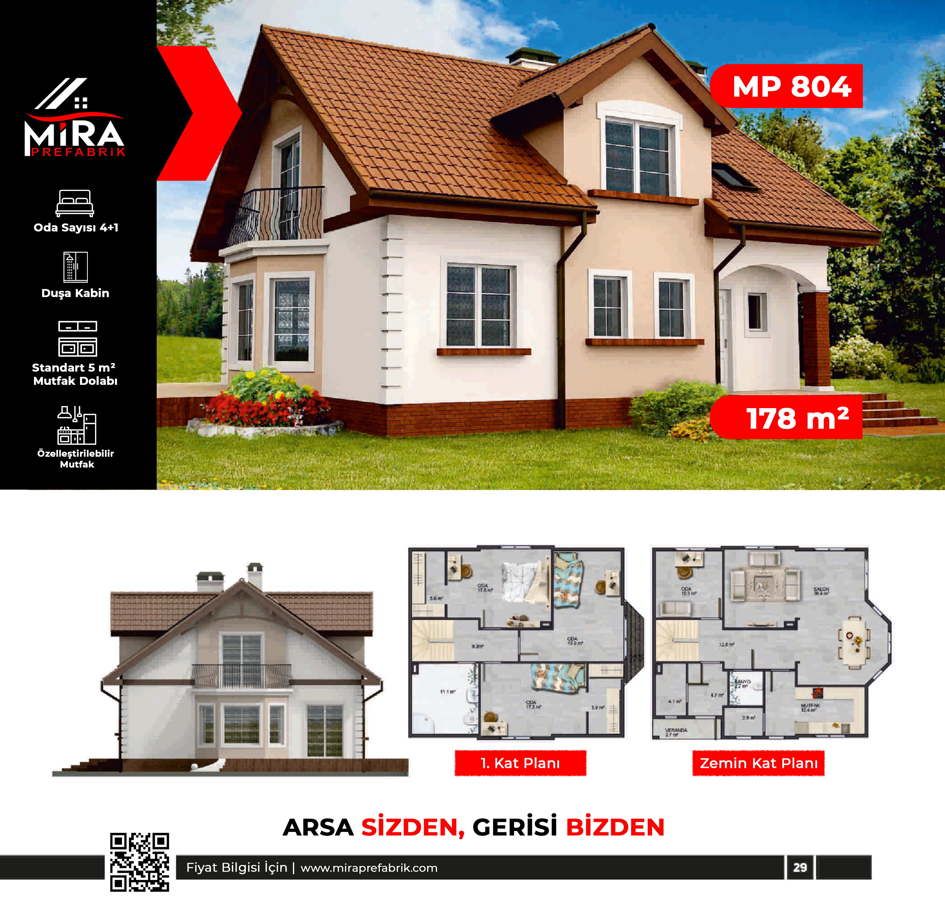 178 m² İki Katlı Çelik Ev Fiyatları