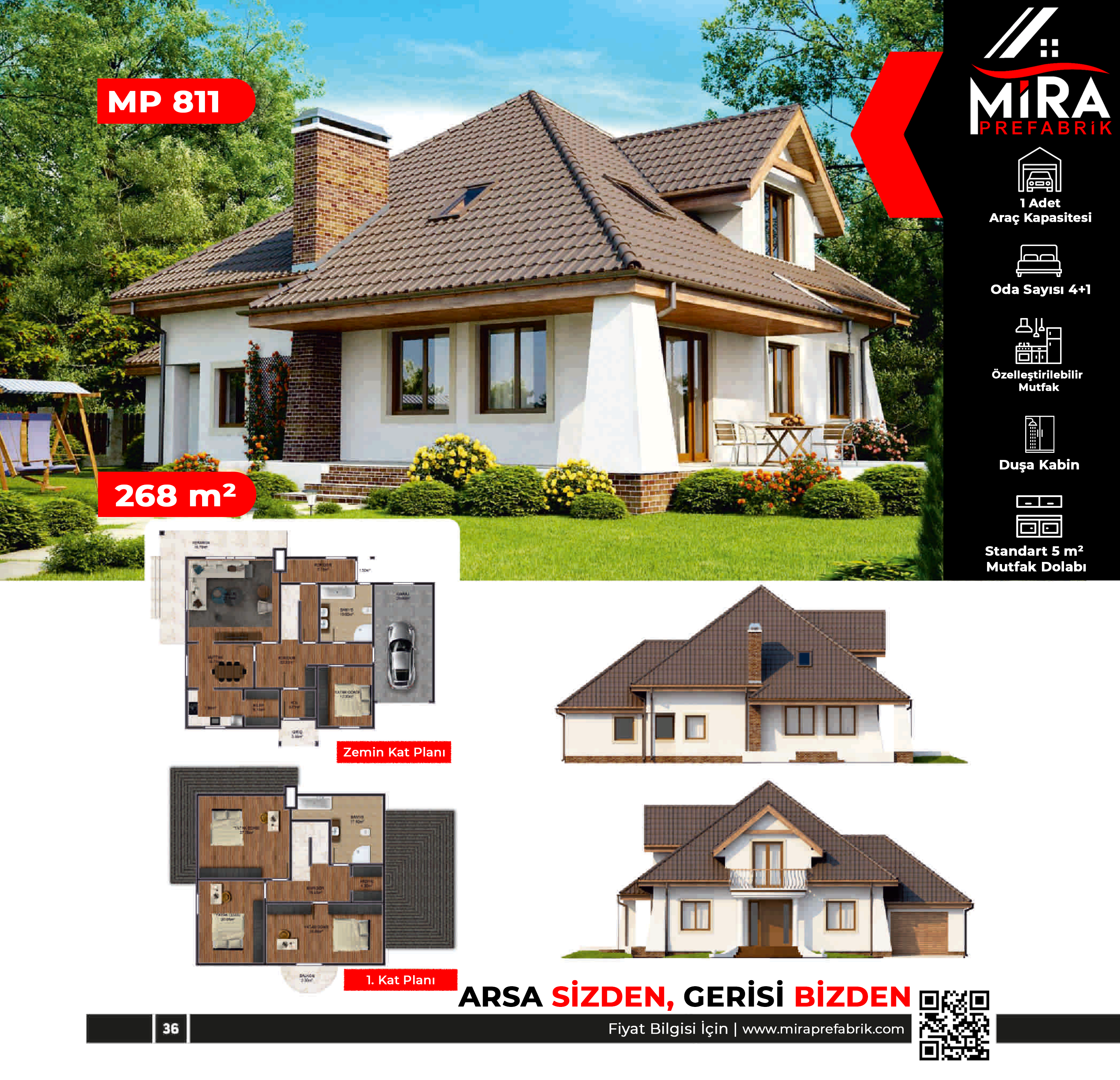 268 m² İki Katlı Çelik Ev Fiyatları