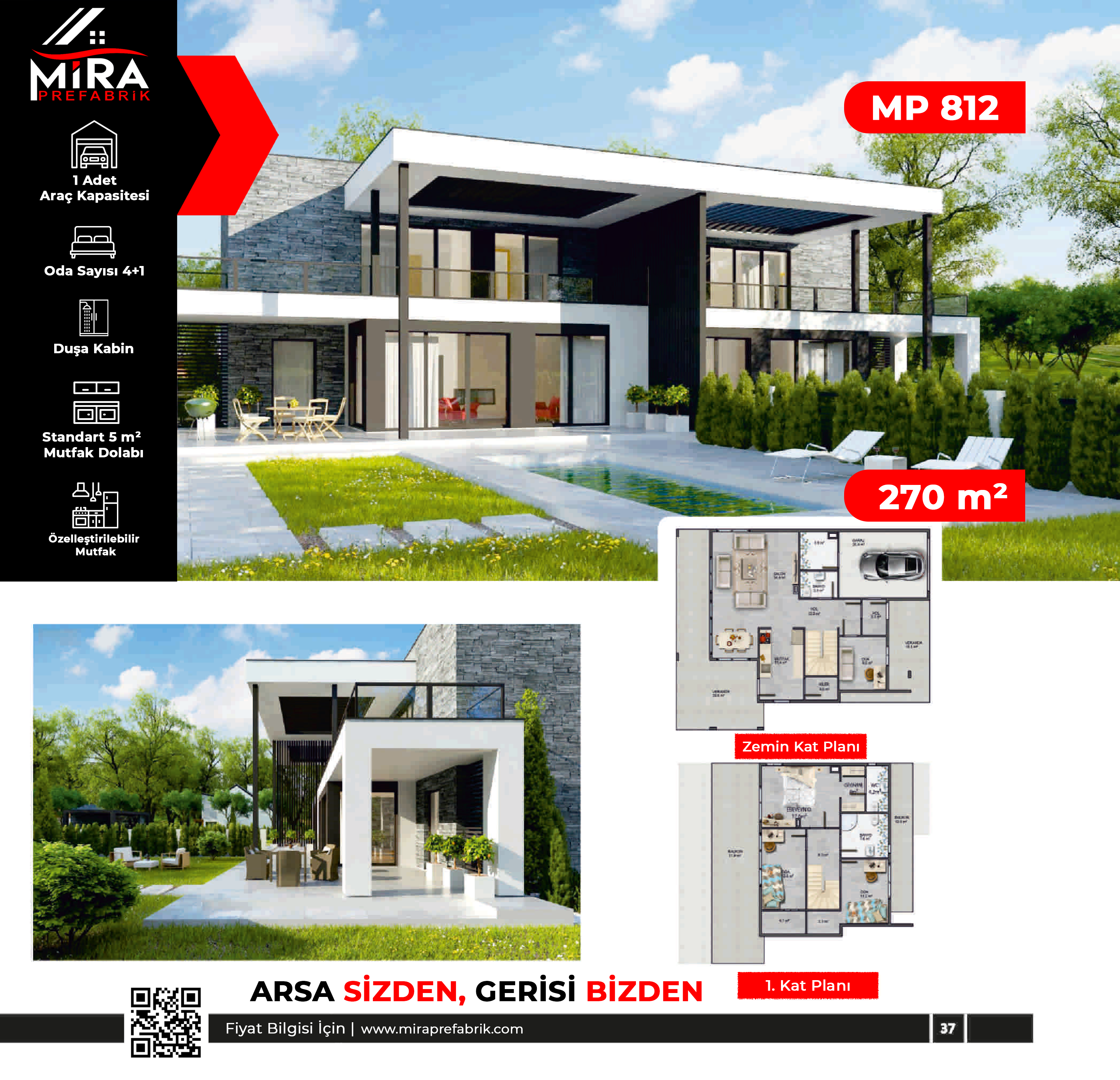 270 m² İki Katlı Çelik Ev Fiyatları