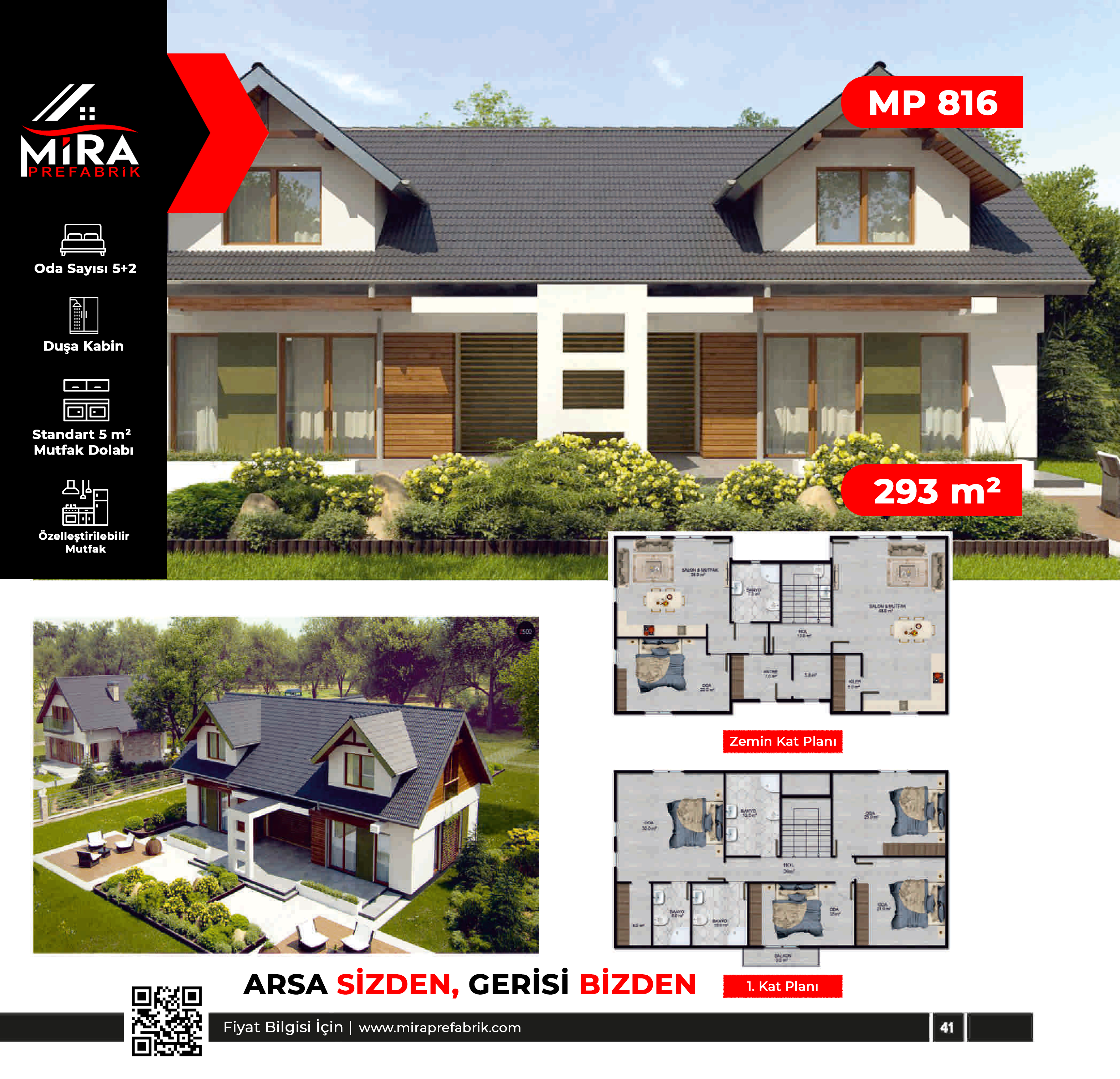 293 m² İki Katlı Çelik Ev Fiyatları
