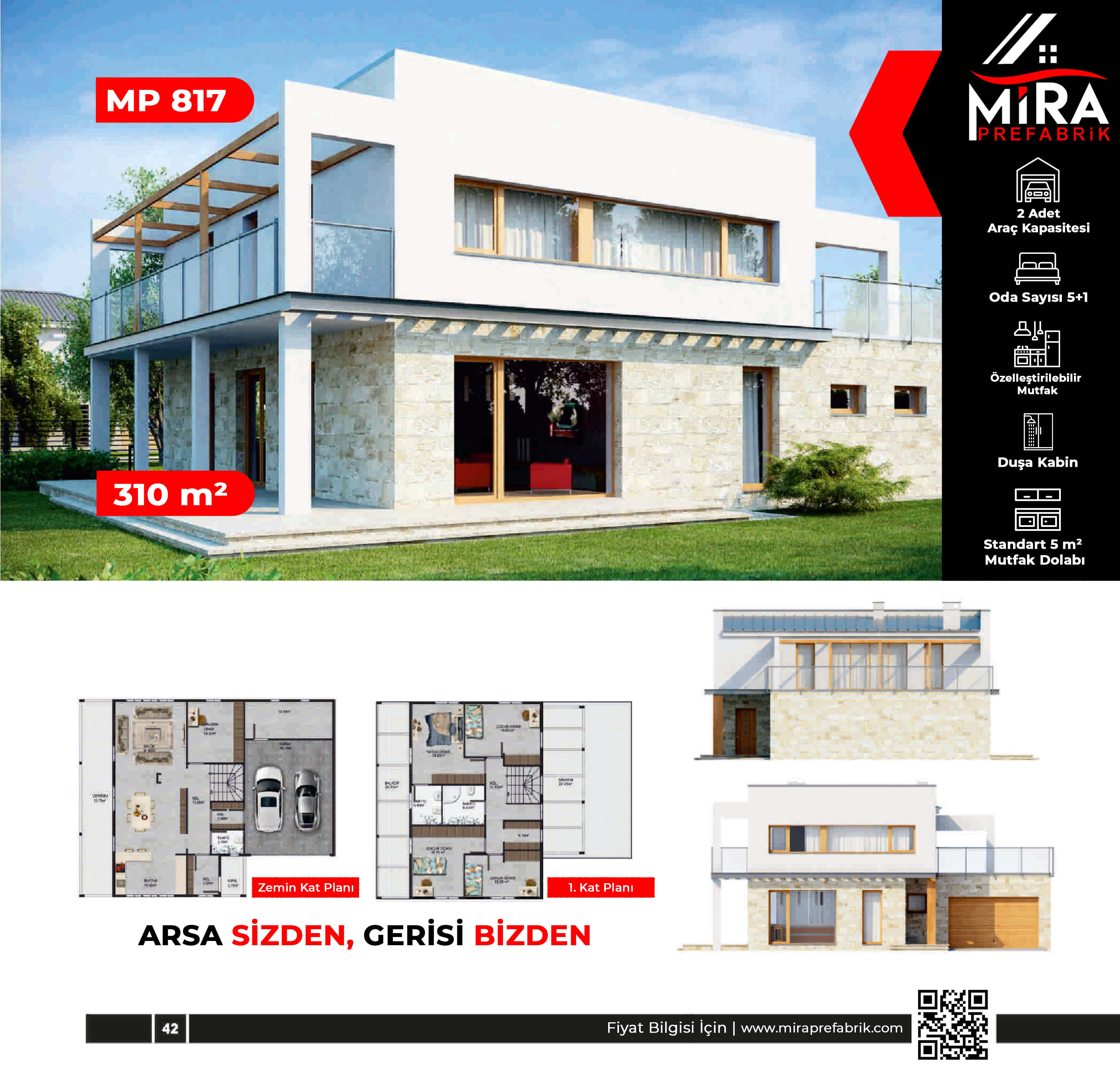 310 m² İki Katlı Çelik Ev Fiyatları