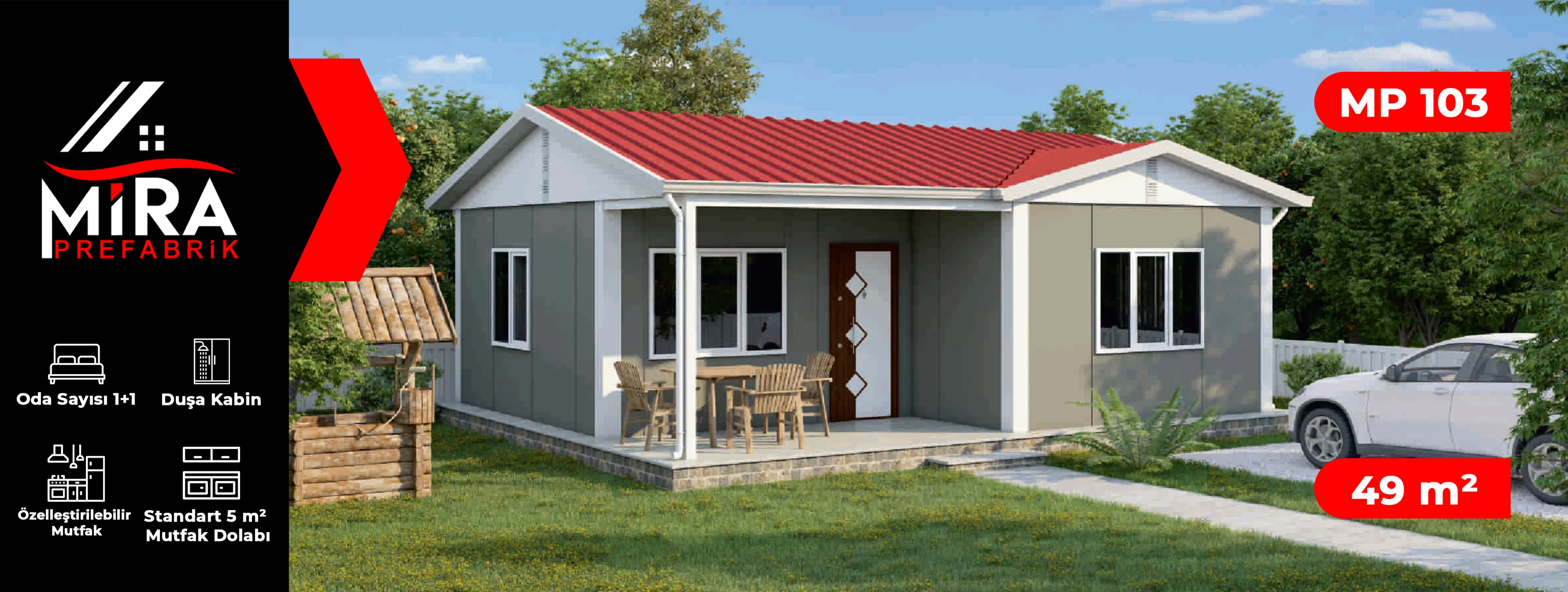 54 m² Prefabrik Ev Fiyatları