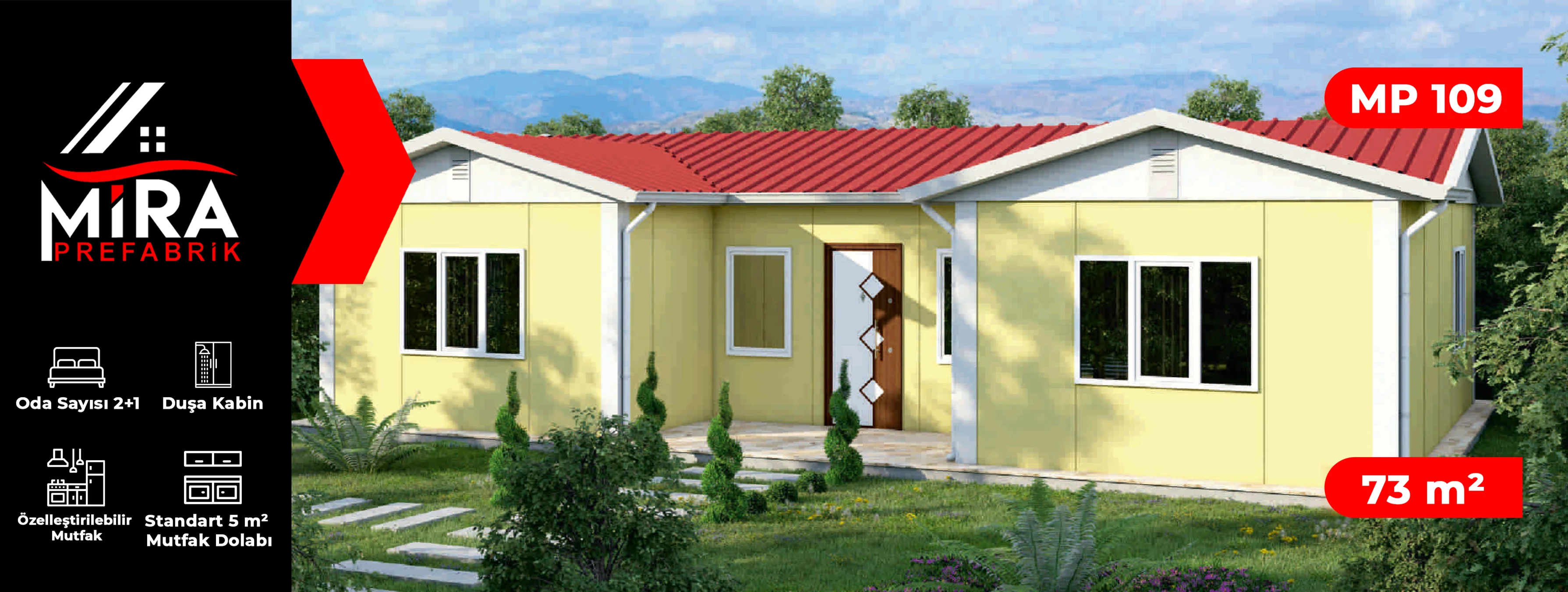 73 m² Prefabrik Ev Fiyatları