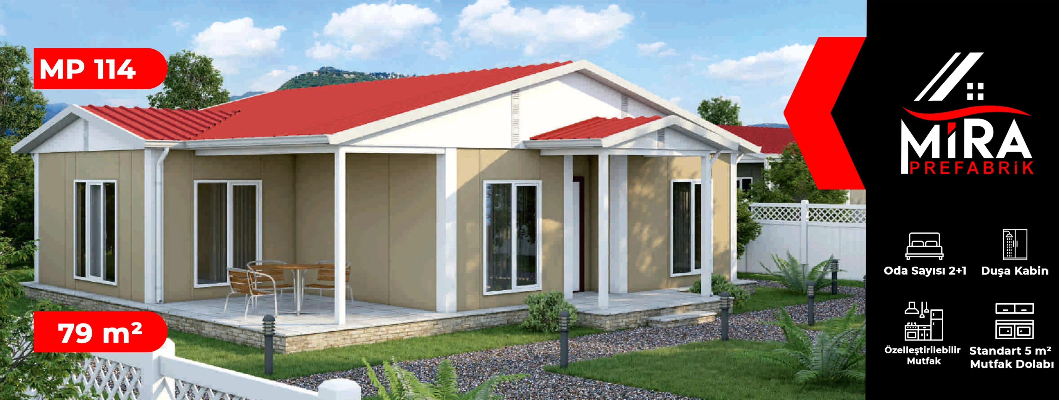 79 m² Prefabrik Ev Fiyatları
