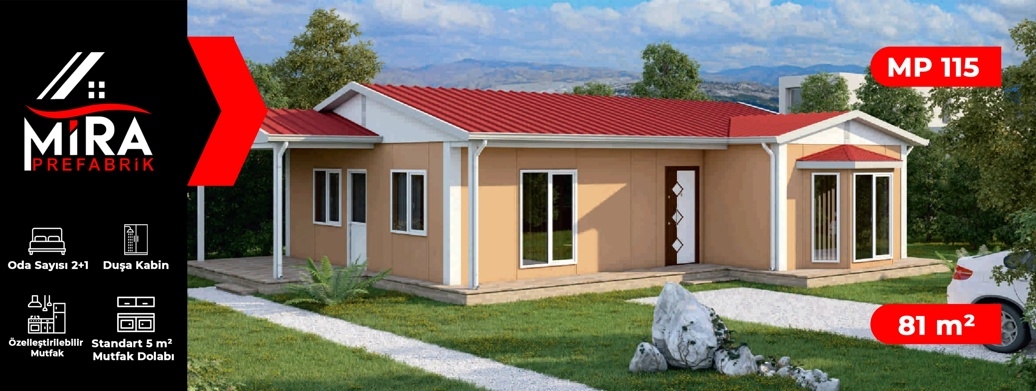 81 m² Prefabrik Ev Fiyatları