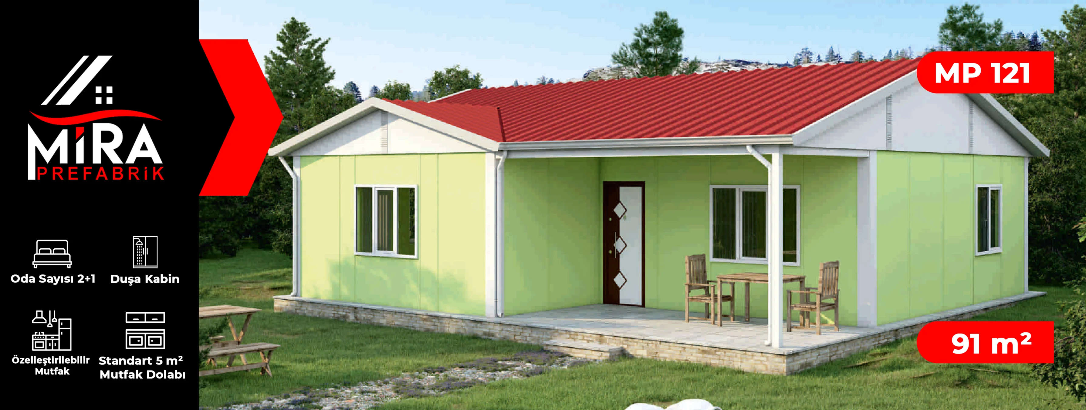 91 m² Prefabrik Ev Fiyatları