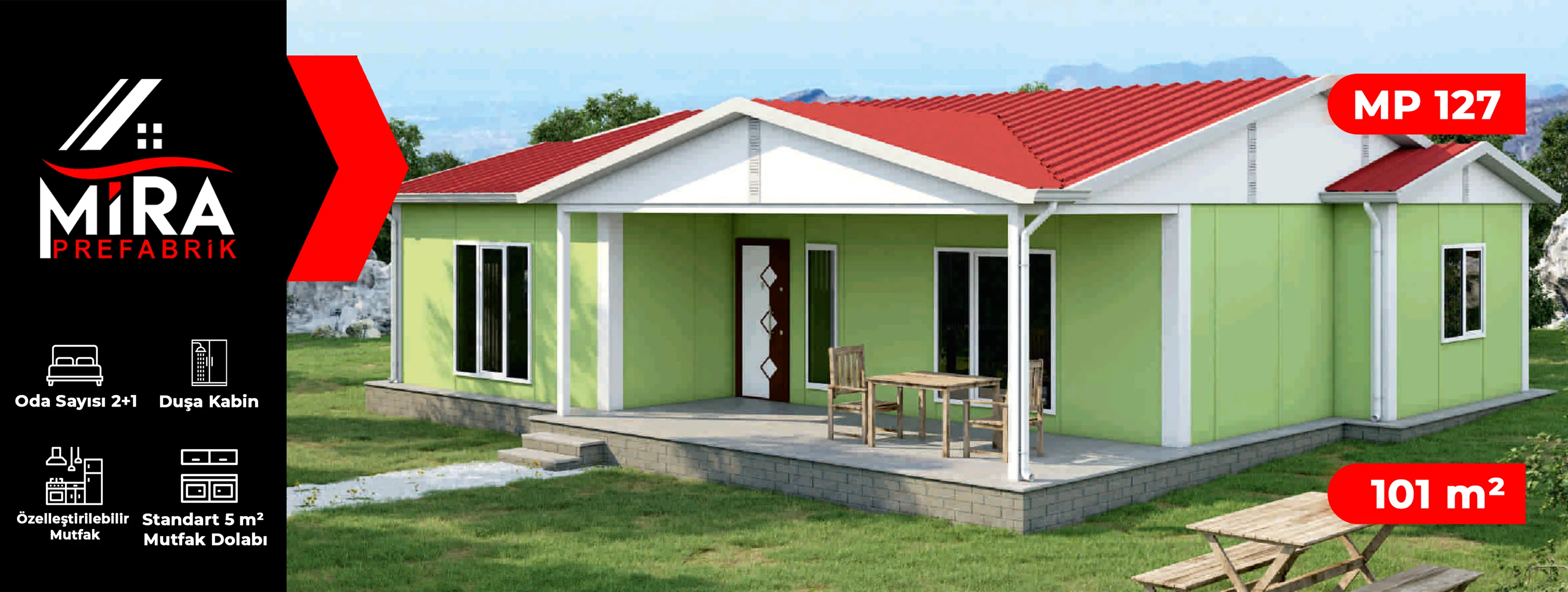 101 m² Prefabrik Ev Fiyatları