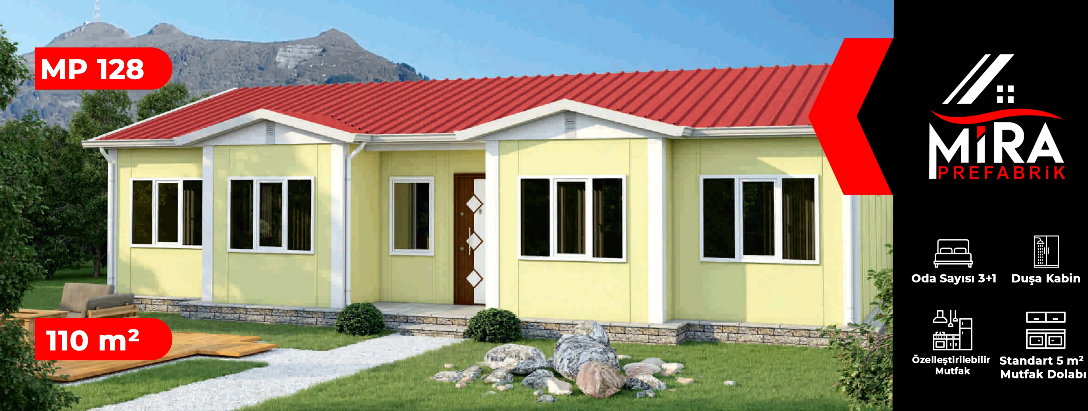 110 m² Prefabrik Ev Fiyatları