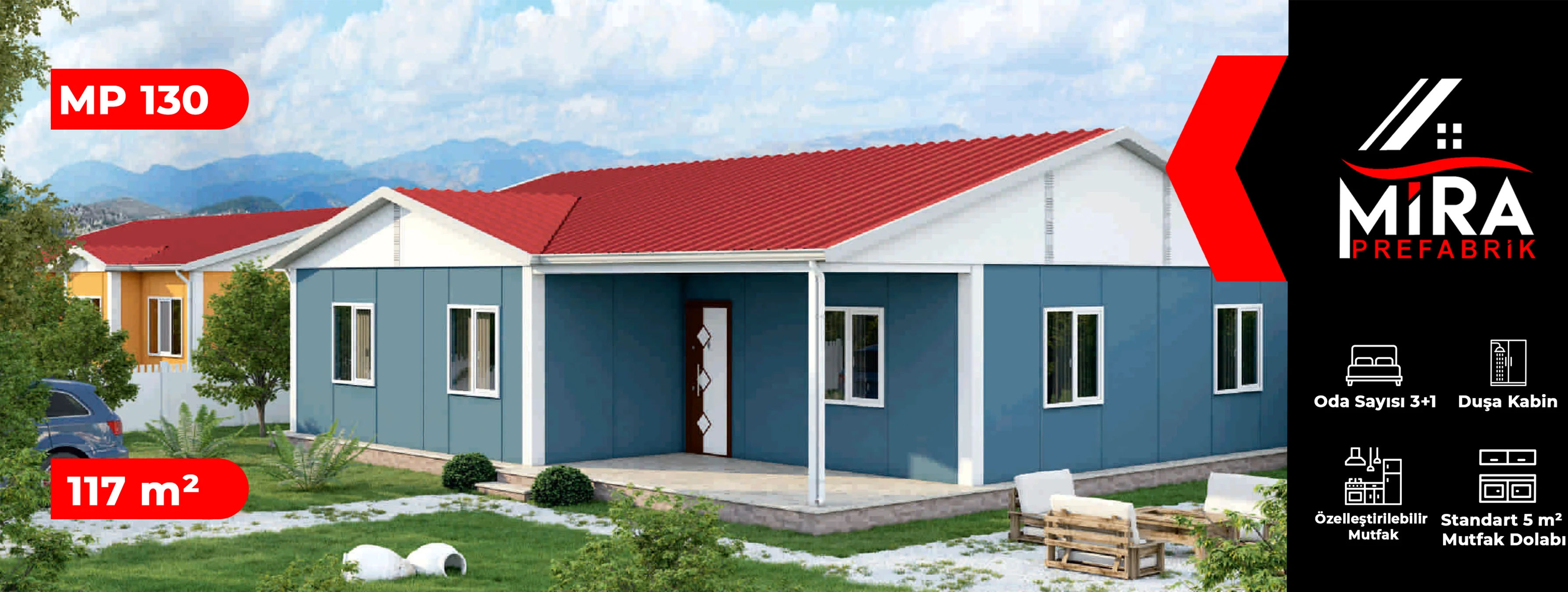 117 m² Prefabrik Ev Fiyatları