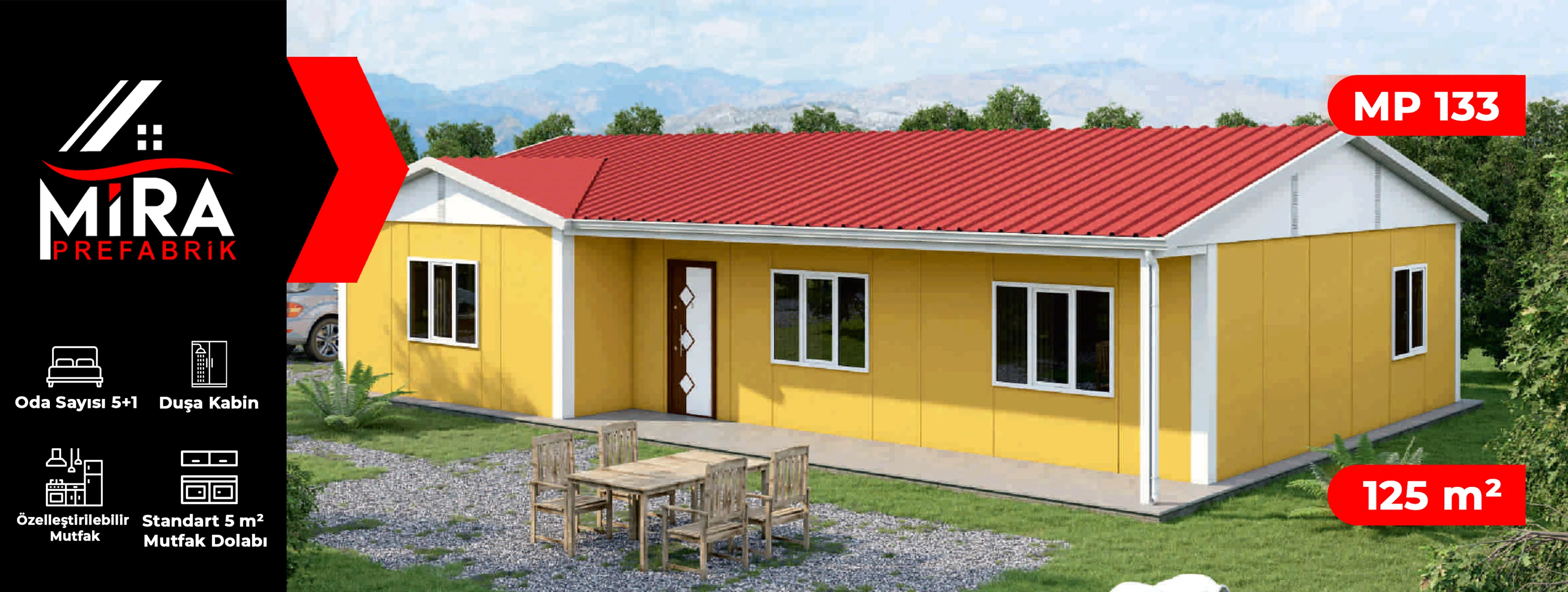 125 m² Prefabrik Ev Fiyatları