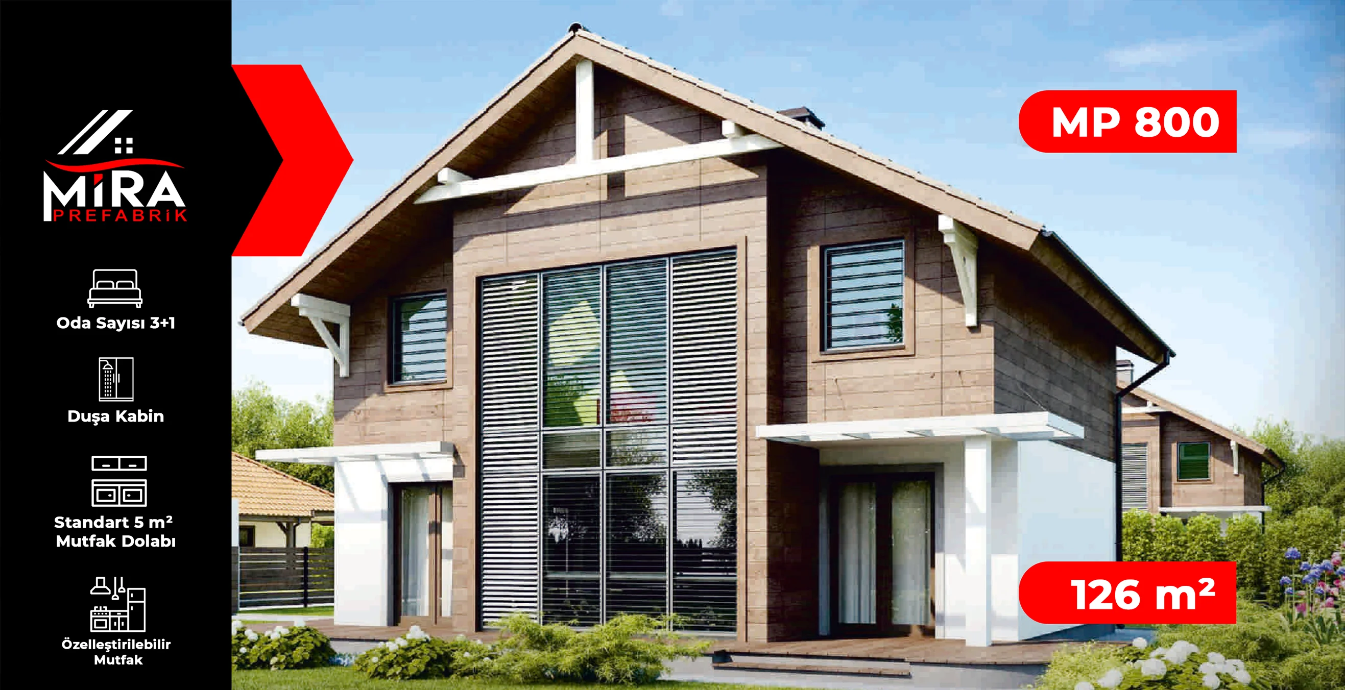 126 m² İki Katlı Çelik Ev Fiyatları