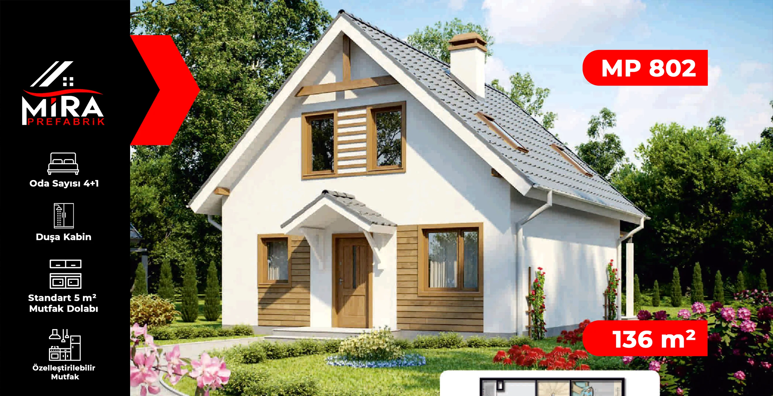 136 m² İki Katlı Çelik Ev Fiyatları