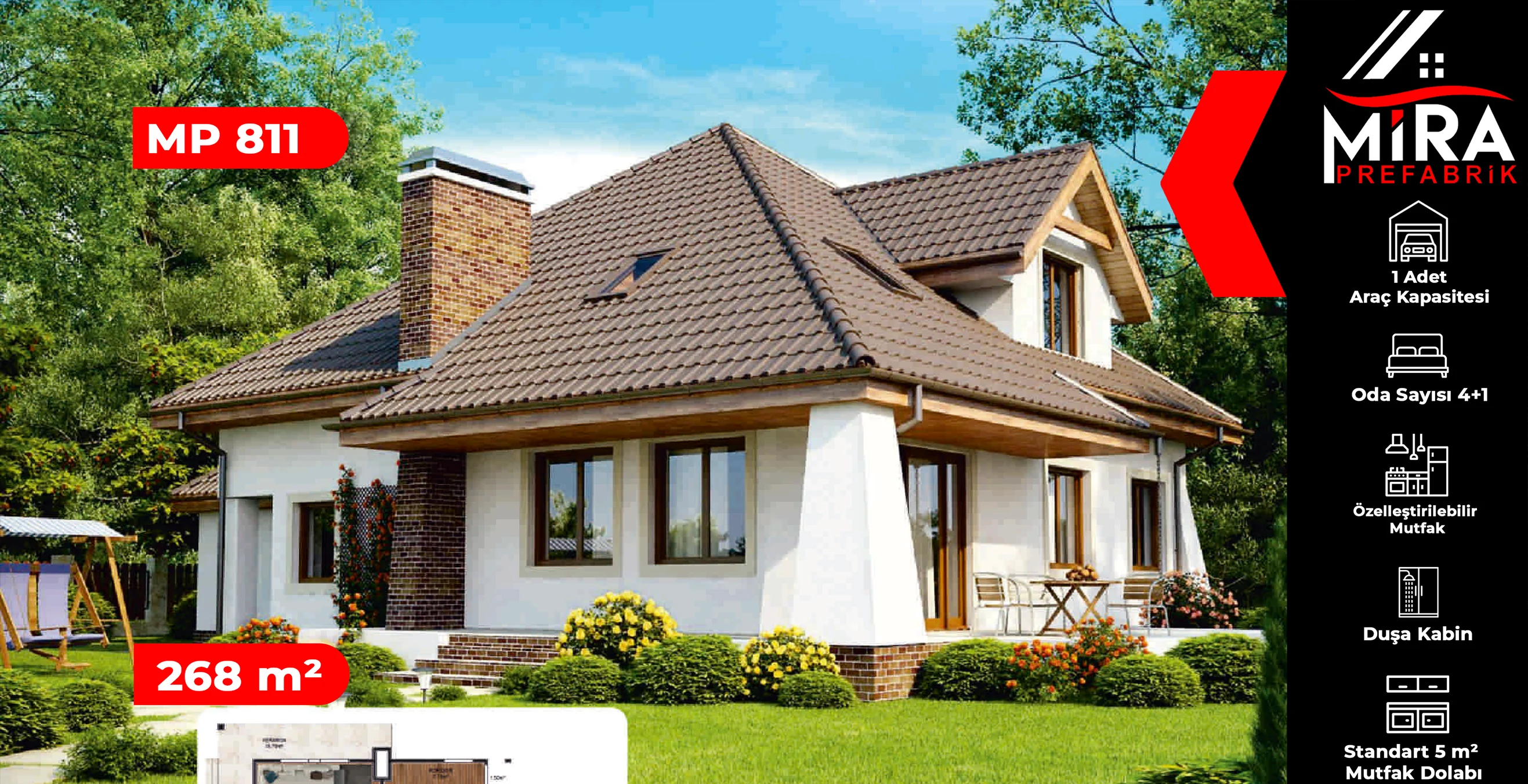 268 m² İki Katlı Çelik Ev Fiyatları