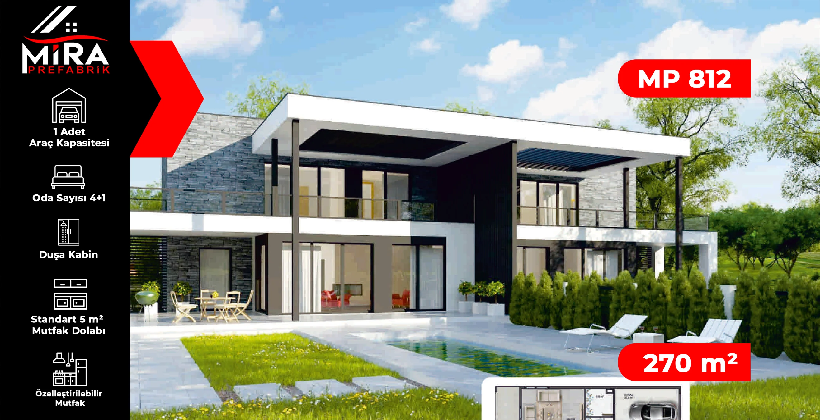 270 m² İki Katlı Çelik Ev Fiyatları