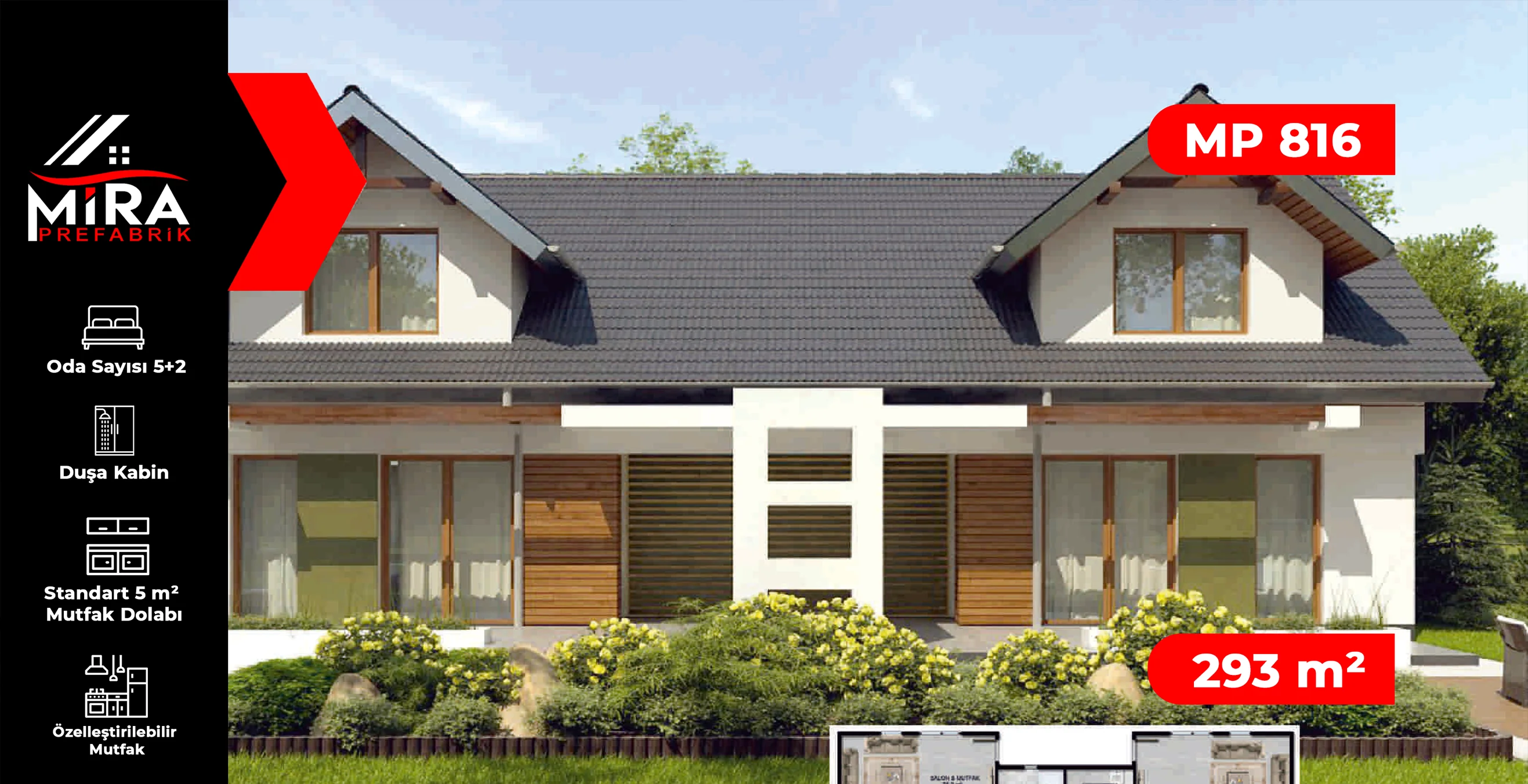 293 m² İki Katlı Çelik Ev Fiyatları