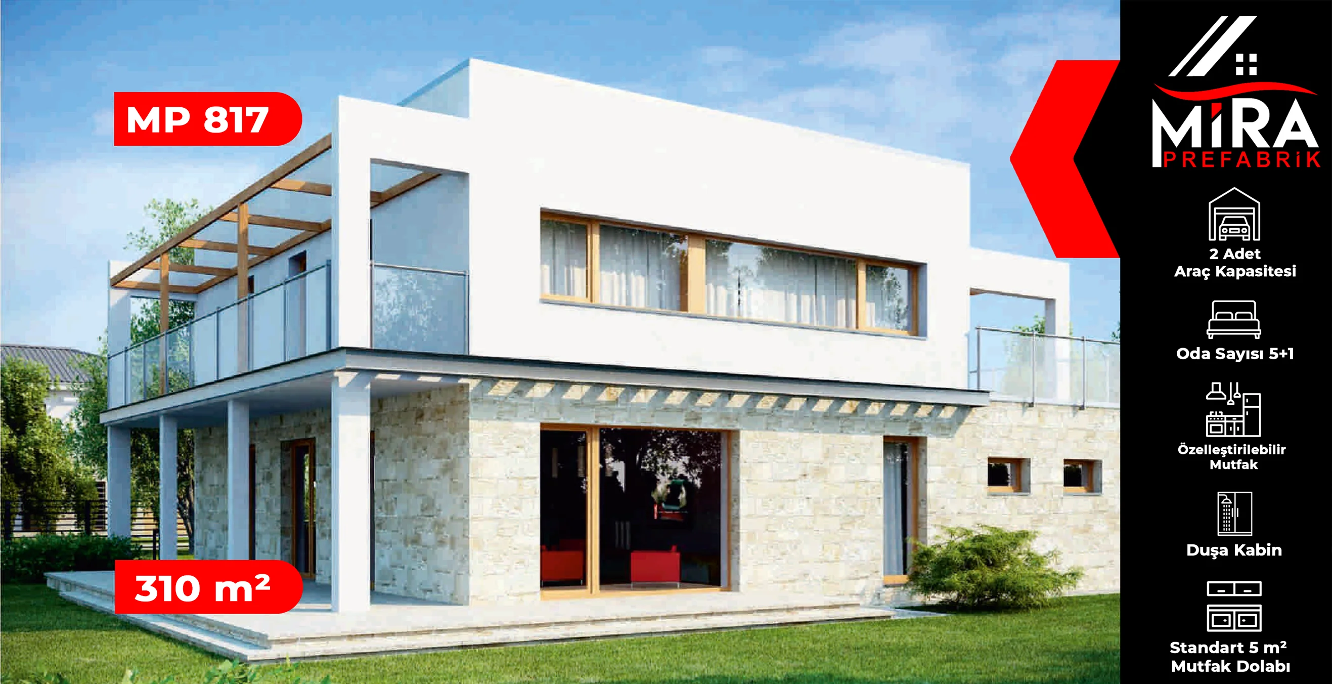 310 m² İki Katlı Çelik Ev Fiyatları