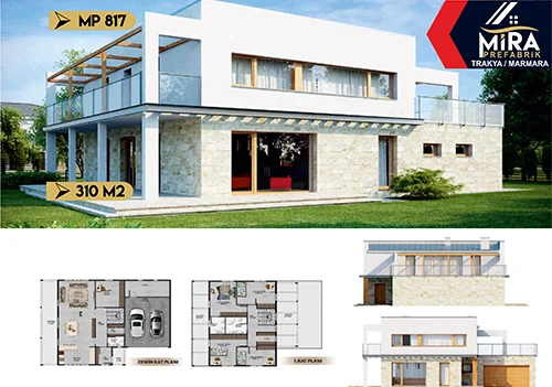 310 m² İki Katlı Çelik Ev Fiyatları