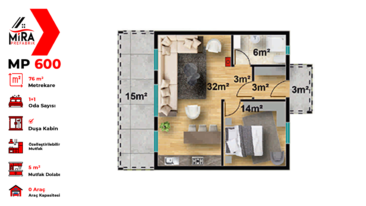 76 m² Çelik Ev Fiyatları