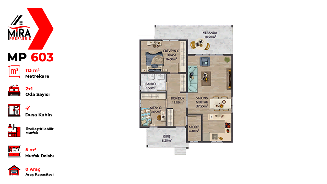 113 m² Çelik Ev Fiyatları