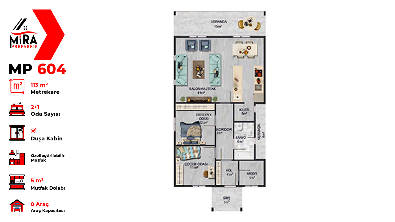 113 m² Çelik Ev Fiyatları