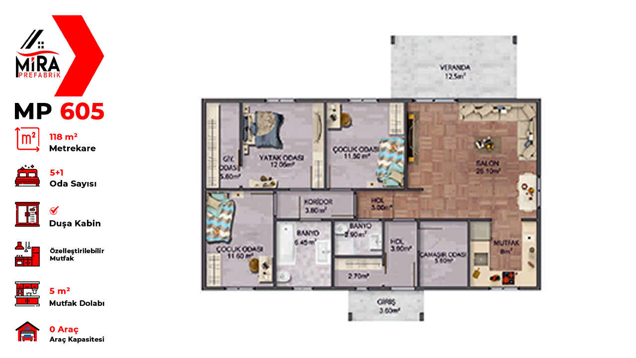 118 m² Çelik Ev Fiyatları