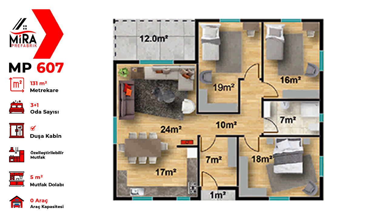 131 m² Çelik Ev Fiyatları