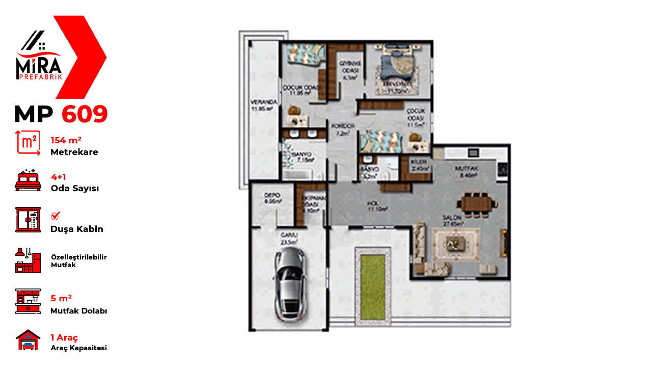 154 m² Çelik Ev Fiyatları
