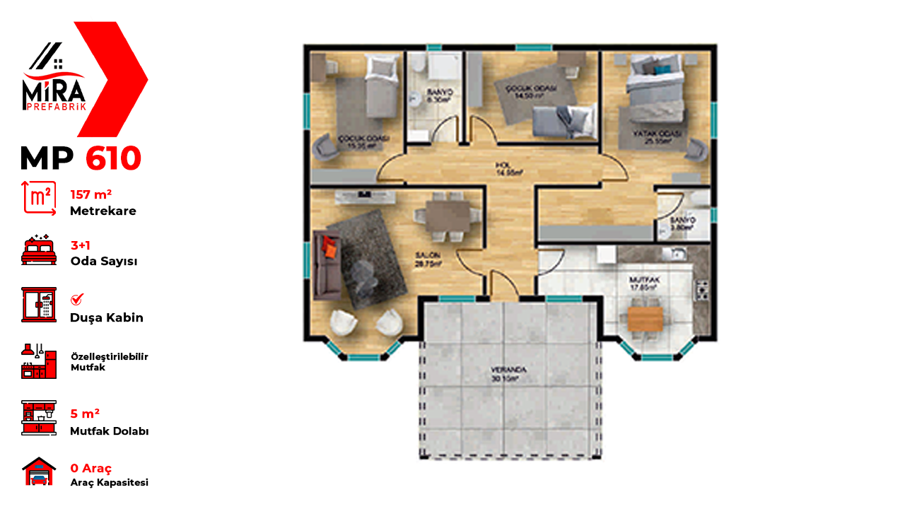 157 m² Çelik Ev Fiyatları