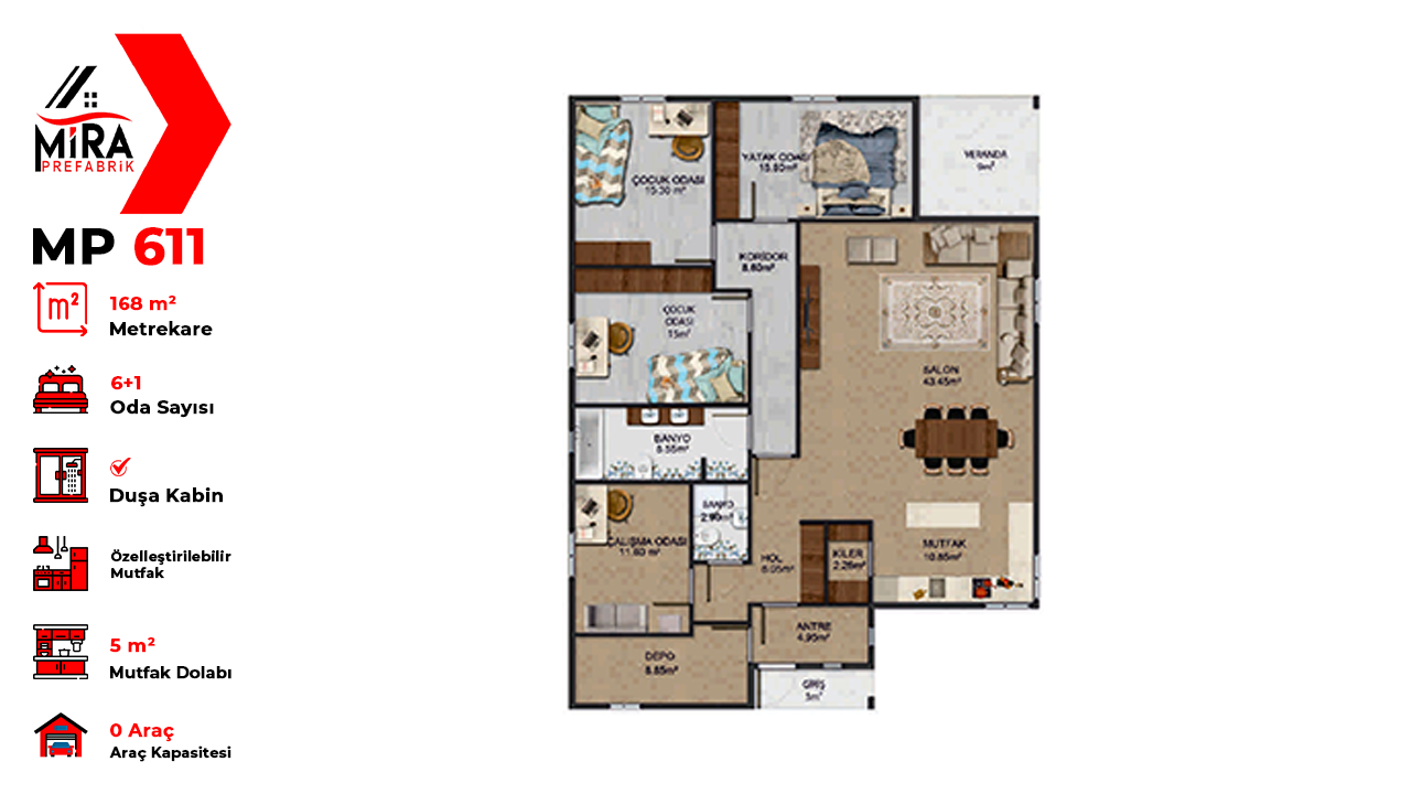 168 m² Çelik Ev Fiyatları