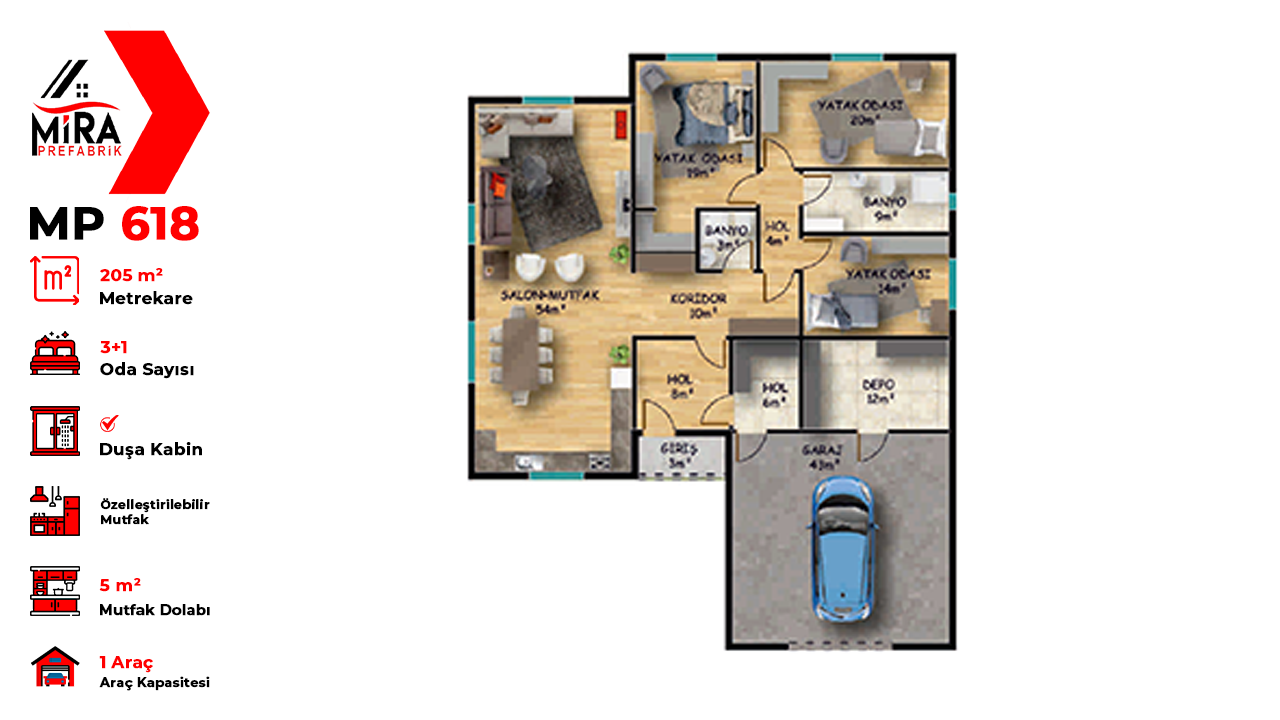 205 m² Çelik Ev Fiyatları