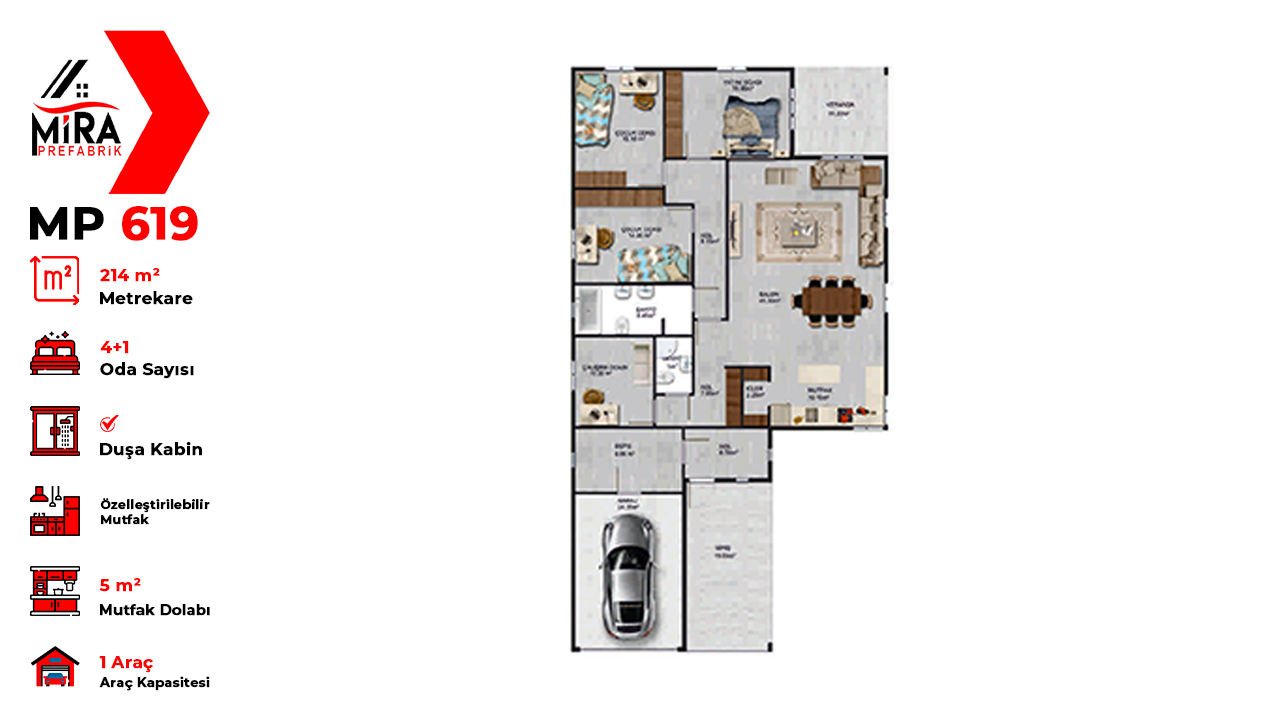 214 m² Çelik Ev Fiyatları