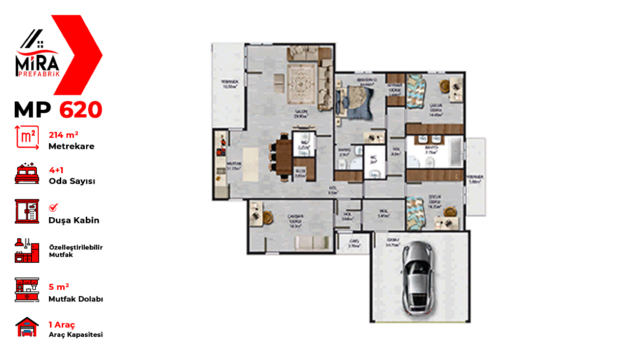 214 m² Çelik Ev Fiyatları