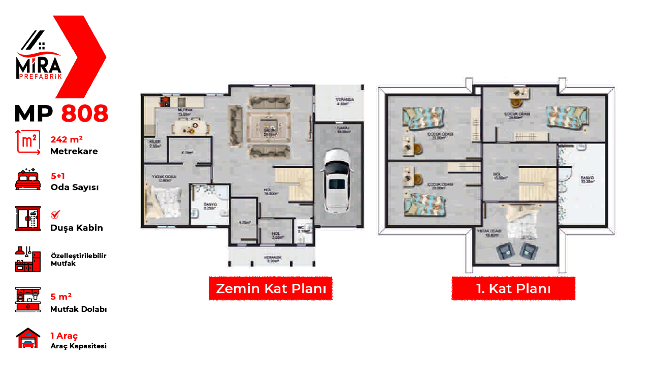 242 m² İki Katlı Çelik Ev Fiyatları