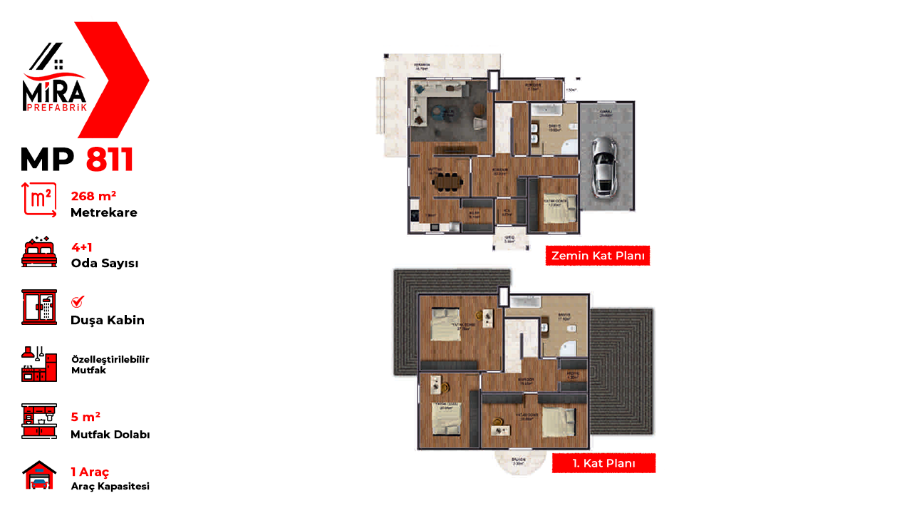 268 m² İki Katlı Çelik Ev Fiyatları