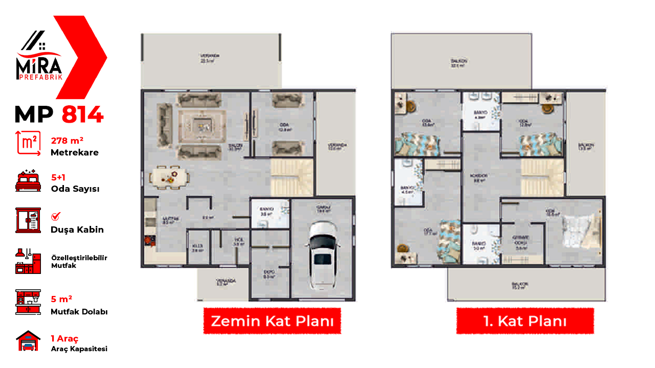 278 m² İki Katlı Çelik Ev Fiyatları