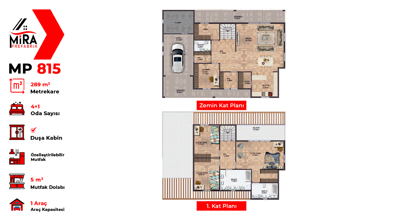 289 m² İki Katlı Çelik Ev Fiyatları
